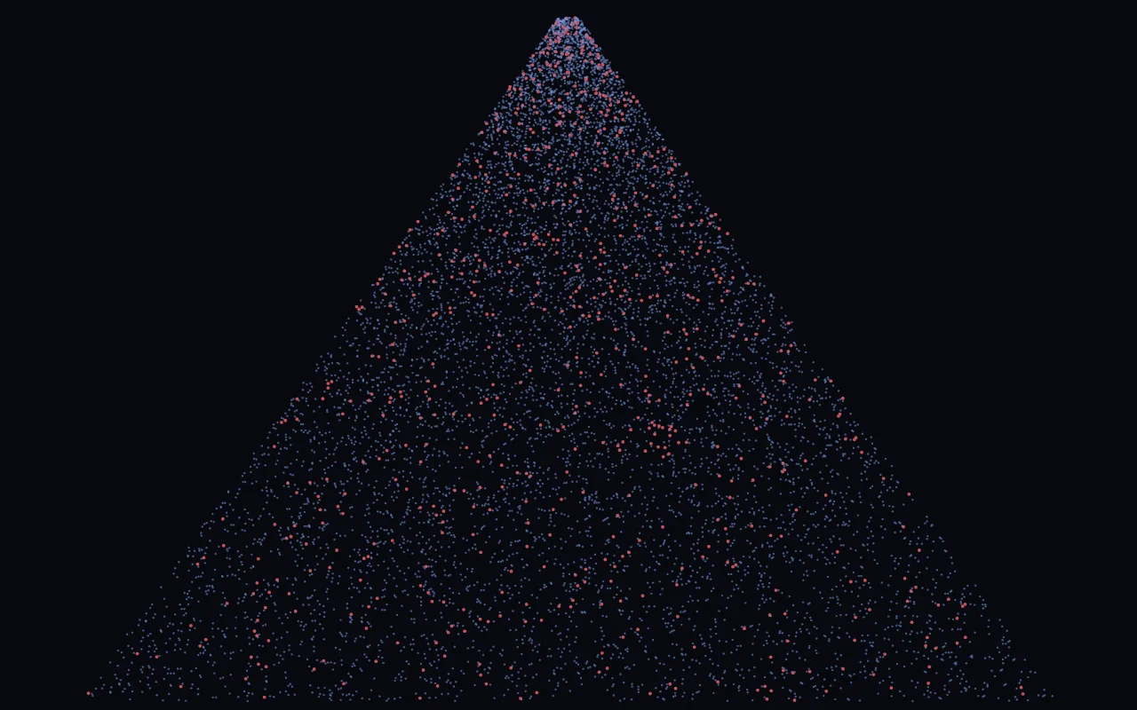 Atom probe reconstruction: a cone of detected atoms