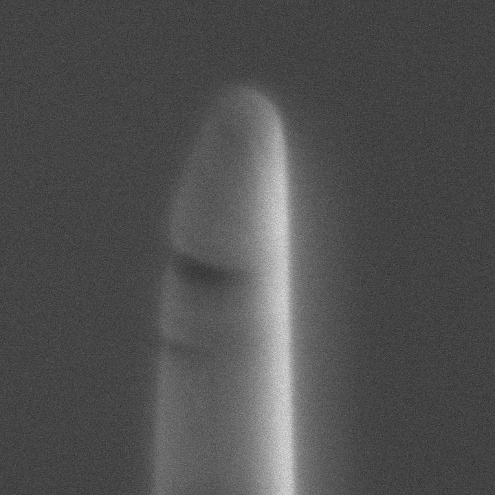 Secondary-electron image of the tip of an atom probe needle made by FIB, at 32,630 times magnification